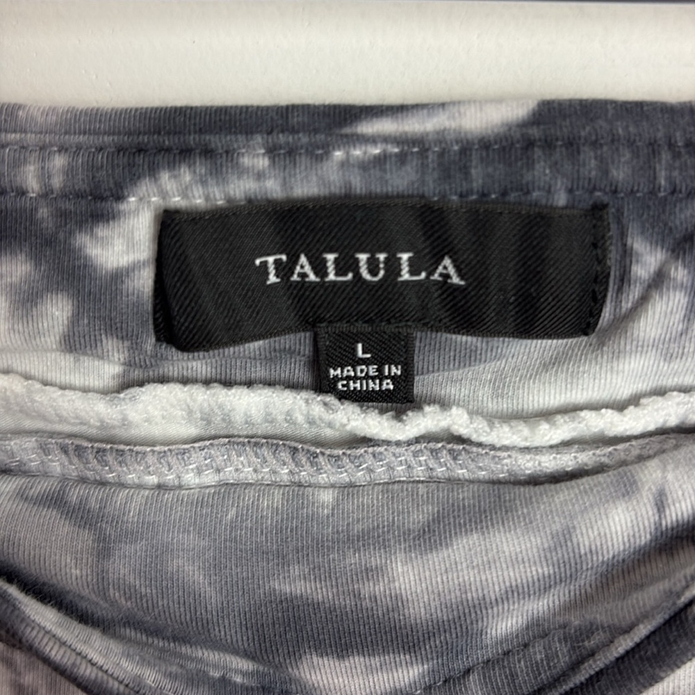 Talula Tie Die Black and White Faux Wrap Mini Skirt Size Large - Picture 3 of 8